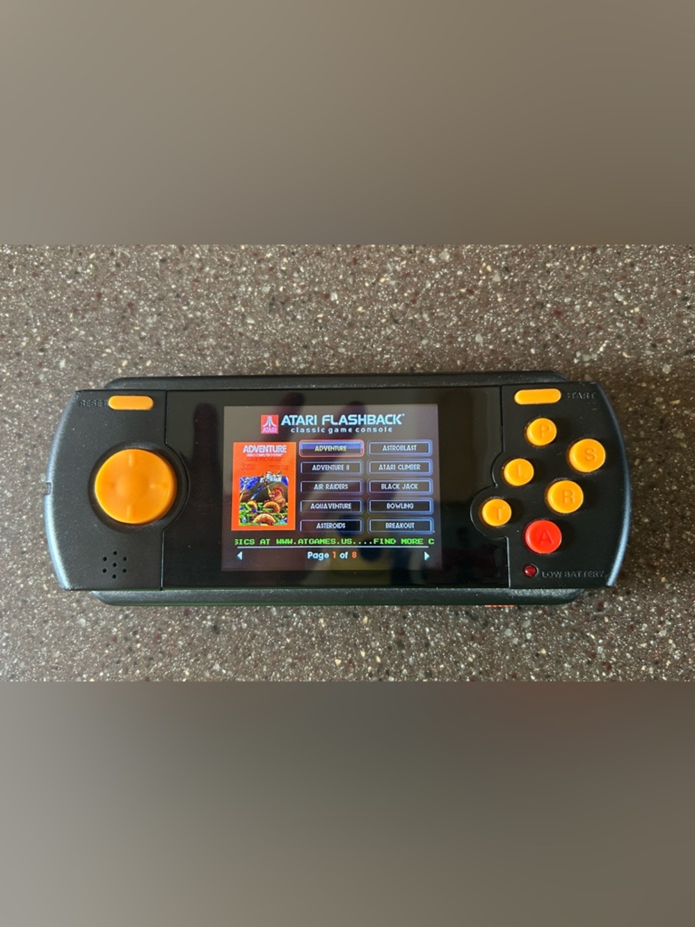 Atari Flashback Portable handheld game console.